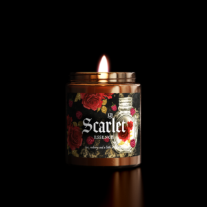 Scarlet Essence • świeca sojowa o zapachu róży i maliny