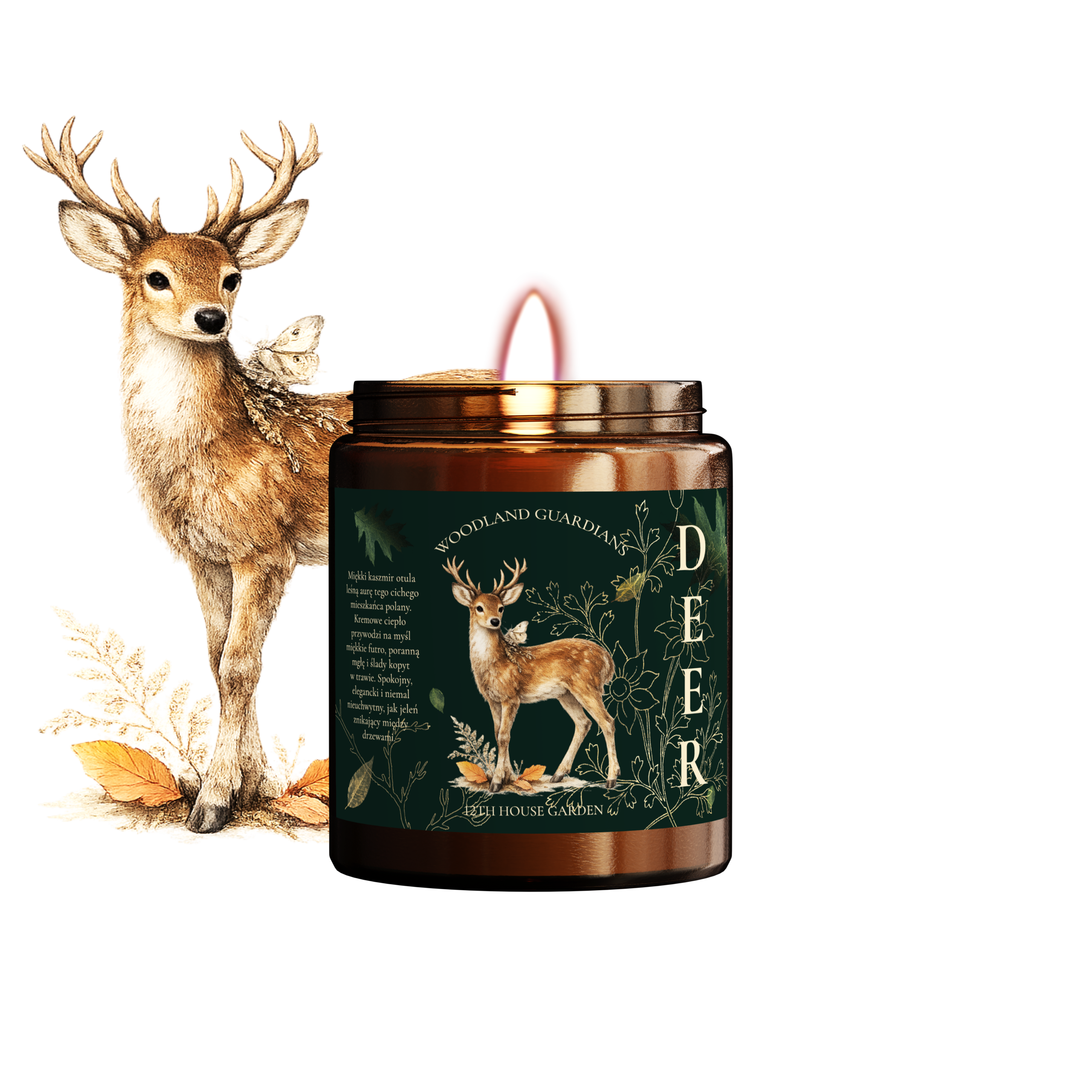 Deer・ świeca sojowa o zapachu kaszmiru - obrazek 1