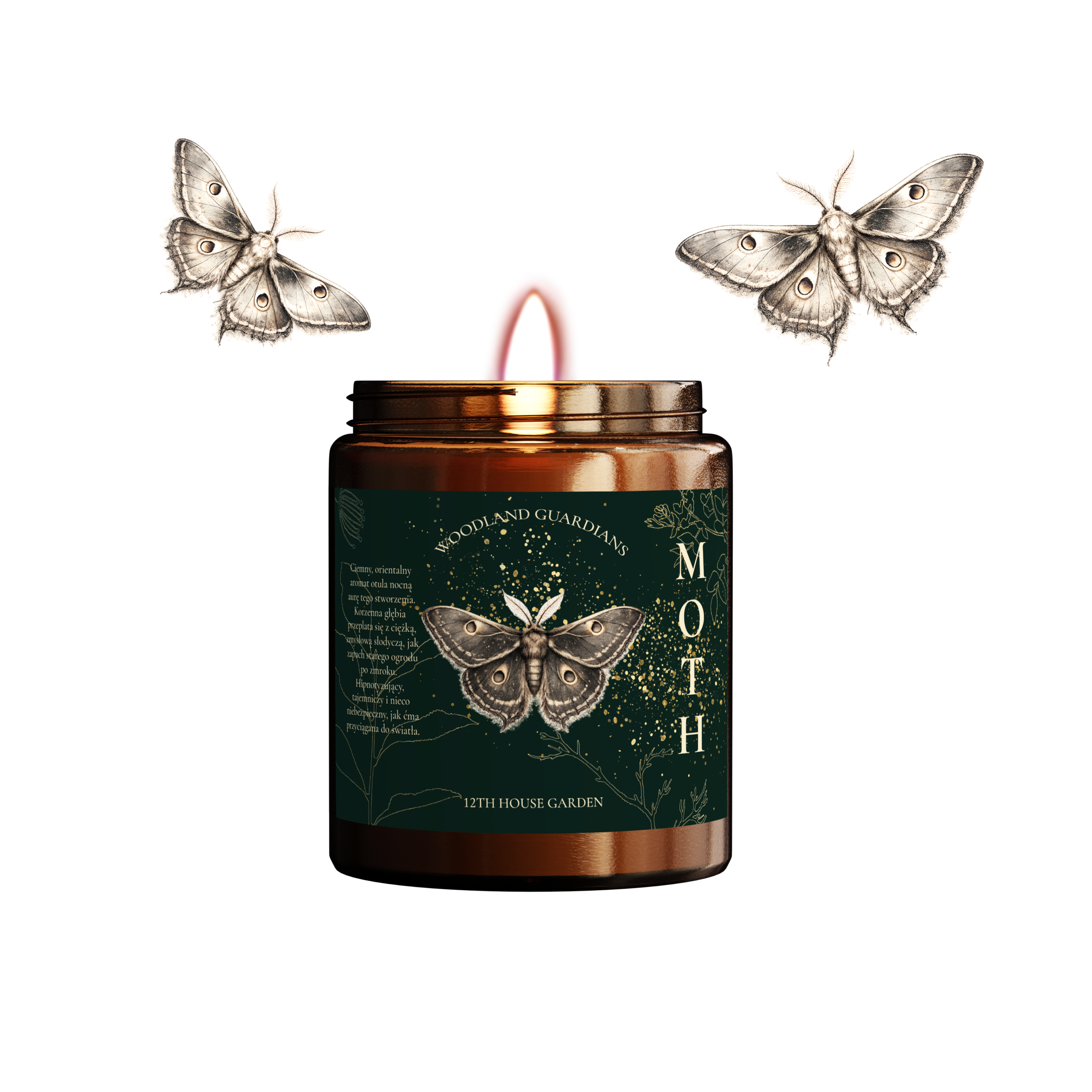 Moth・ świeca sojowa o zapachu pieprzu, jaśminu, lukrecji - obrazek 1