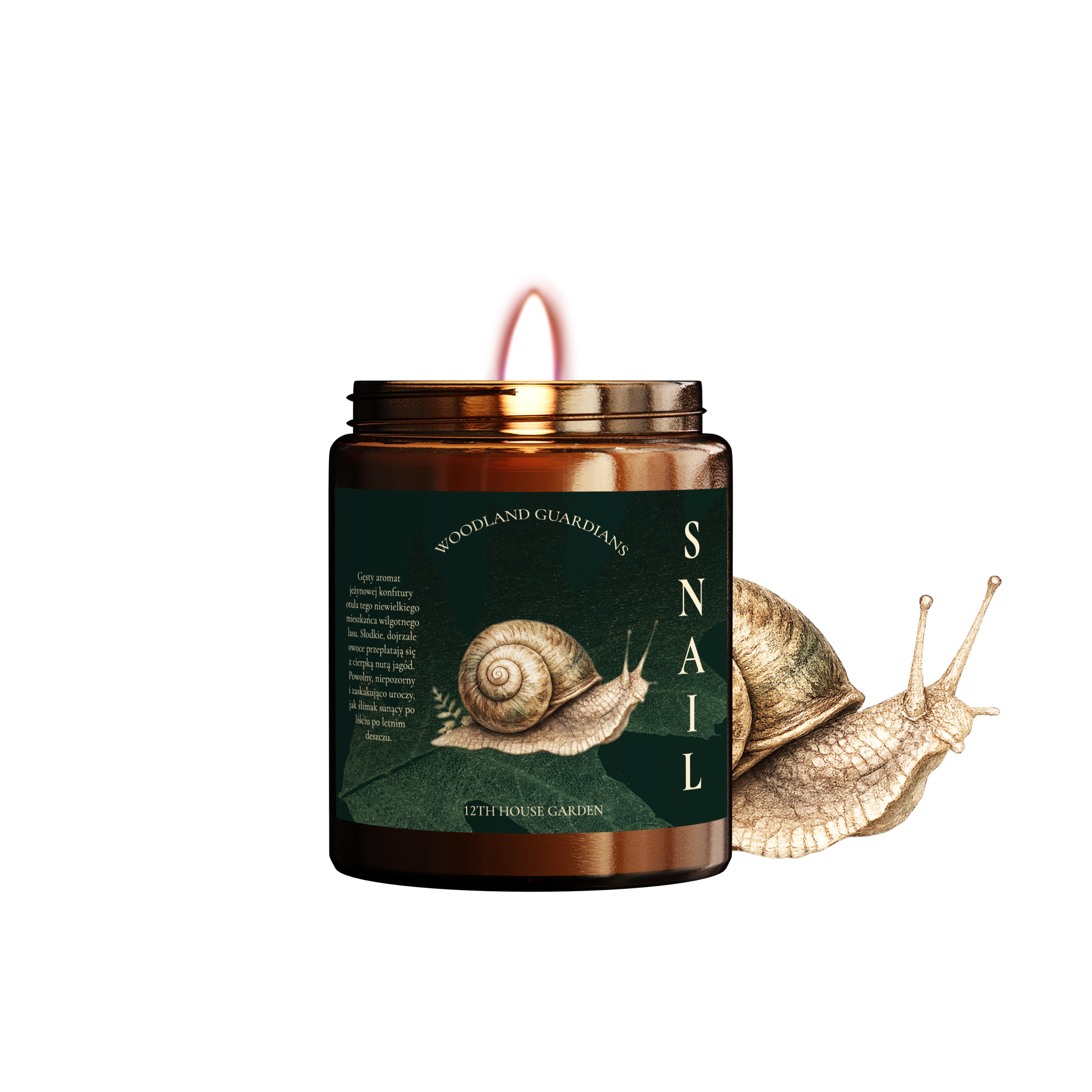 Snail・ świeca sojowa o zapachu słodkich jeżyn - obrazek 1